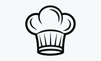  Chef hat silhouette, chefs hat line art silhouette vector illustration 