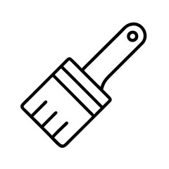Paint brush icon vector illustration art painting tool artist equipment drawing design element graphic flat line art