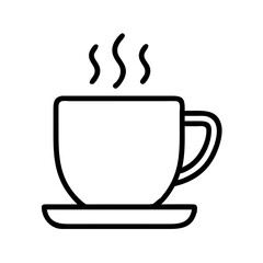 Hot coffee cup vector illustration with steam, coffee mug, coffee break, coffee time, cafe icon vector