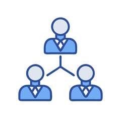 Fototapeta premium Team Structure Organizational Layout Icon Design