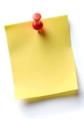 yellow sticky note with pin