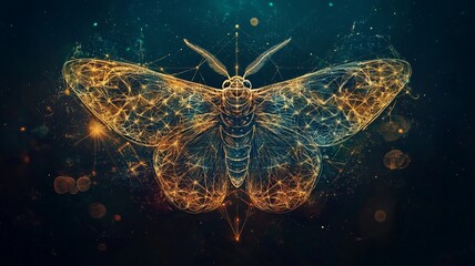 butterfly on a black background. generative ai