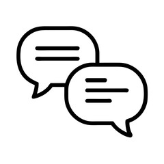 Chat message bubbles icon in outline style