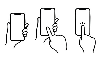 Phone icon set for free download. illustration EPS10