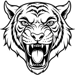 Fototapeta premium Tiger Line Art