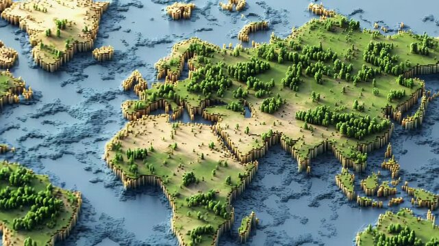 World map illustration global perspective continent outline earth visualization