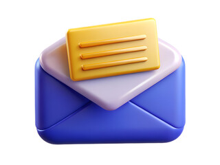 Email Notification Icon Opened Message with Lines