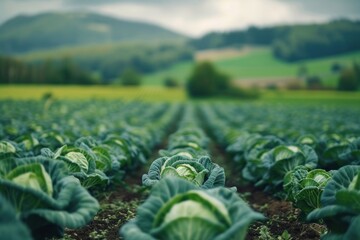 Fototapeta premium Cabbage agriculture vegetable plant.