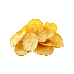 Crispy Golden Potato Chips Close-Up