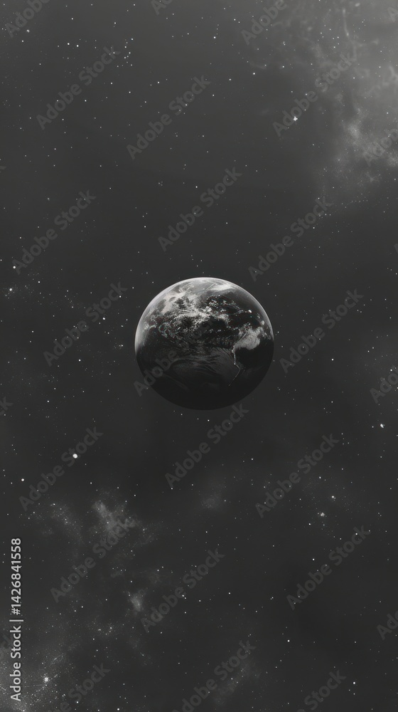 Wall mural earth in space background universe planet.