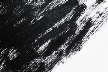 black pastel scratch scribbling texture isolated on white background