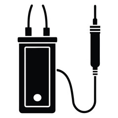 Isolated Black Vector circuit tester on white background 