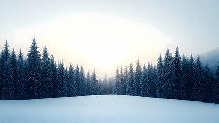 Obraz premium Pixel Art Snowy Forest Landscape