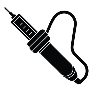 black soldering iron tool clip art preview