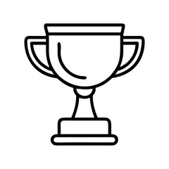 Outline trophy cup award champion winner success victory achievement prize competition reward icon