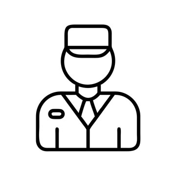 recommend clip art: Hotel bellhop service icon vector illustration of hotel staff bellboy hotel employee uniform man