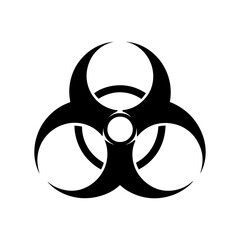 Biohazard Symbol Silhouette vector illustration
