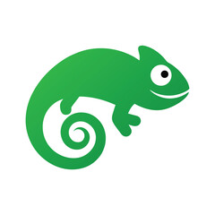 A chameleon colorful vector art illustration