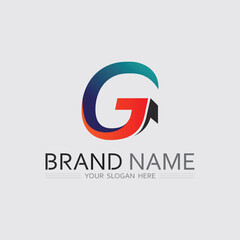 G logo design and G icon stock image graphic icon identity