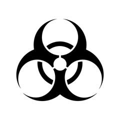 Biohazard Symbol Silhouette vector illustration