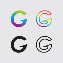 Fototapeta premium G logo design and G icon stock image graphic icon identity