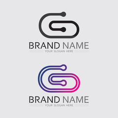 Fototapeta premium G logo design and G icon stock image graphic icon identity