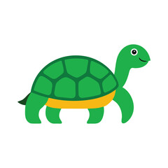 A colorful tortoise vector art illustration