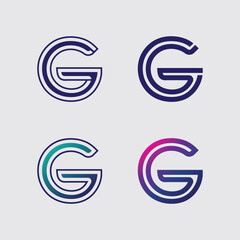 G logo design and G icon stock image graphic icon identity