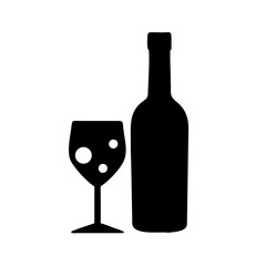 bottle and glass of wine