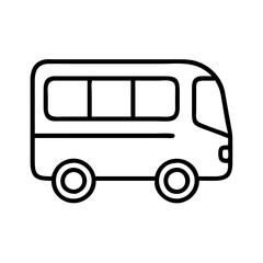 Outline bus transport vehicle illustration travel transportation public transit van minibus auto coach