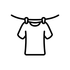 Drying clothes icon vector design