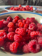  Fresh Raspberries in a Bowl