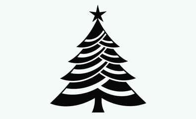 Christmas tree silhouette, festive tree vector, holiday tree design, pine tree illustration, Christmas tree silhouette vector, christmas tree Vector 