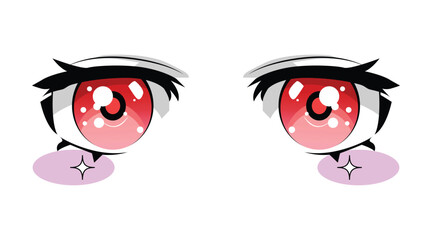 Anime female eyes illustration concept