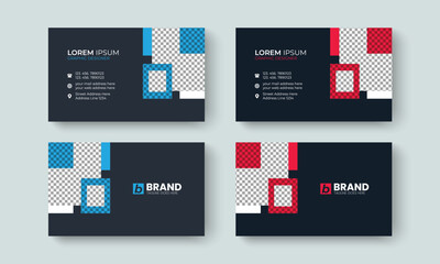 Corporate modern creative and simple business card design layout template. Template design for business card, visiting Card, identity card, contact, branding, stationery design template.