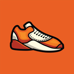 Basketball shoes illustration clip art design vector