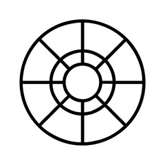 Obraz premium Circle diagram vector illustration graphic design element abstract geometric shape outline template round structure art