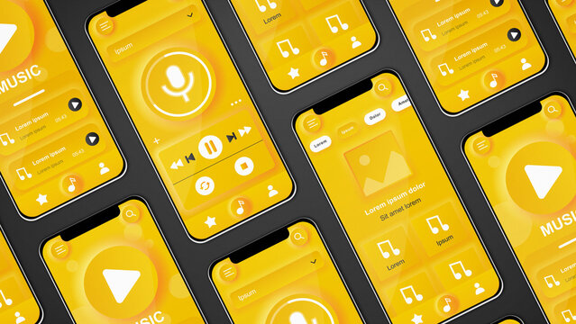 Mobile Phones Animated Multi Screen