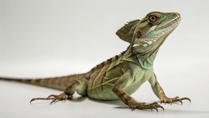 Fototapeta premium Basilisk Lizard on studio background 