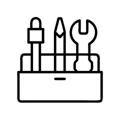 Toolbox tools repair equipment maintenance construction hardware instrument workshop kit fix diy icon