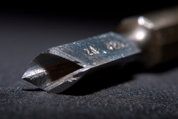 Close-up of a Metal Drill Bit: Industrial-Style Macro Photography