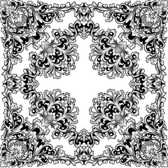 Luxury Floral Border Ornament Vector Illustration