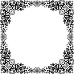 Luxury Floral Border Ornament Vector Illustration