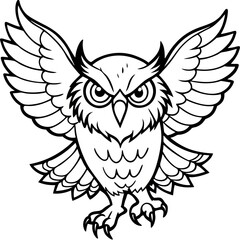 Fototapeta premium Owl Line Art