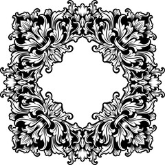 Luxury Floral Border Ornament Vector Illustration