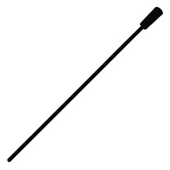 Isolated Black Vector ground rod on white background 