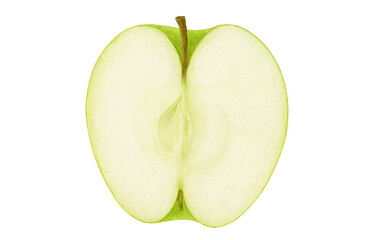 イラスト 青りんご 水彩 白バック