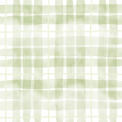 Sage Green Plaid Tartan Gingham Check Hand Drawn Background Pattern Overlay