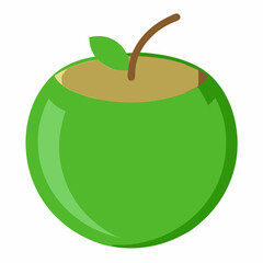 green coconut isolated vector