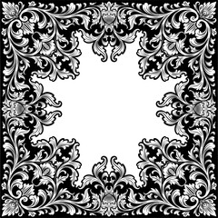 Luxury Floral Border Ornament Vector Illustration